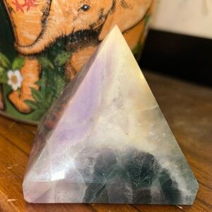 Fluorite & Quartz and Crystal Pyramid In Shades of Purple, Blue, & White